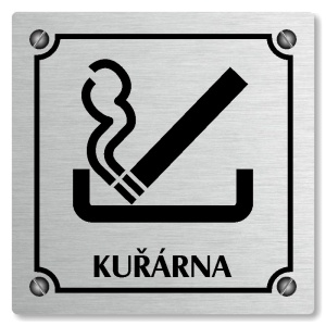 Kuřárna, 118x118mm, stříbrná, Kansas